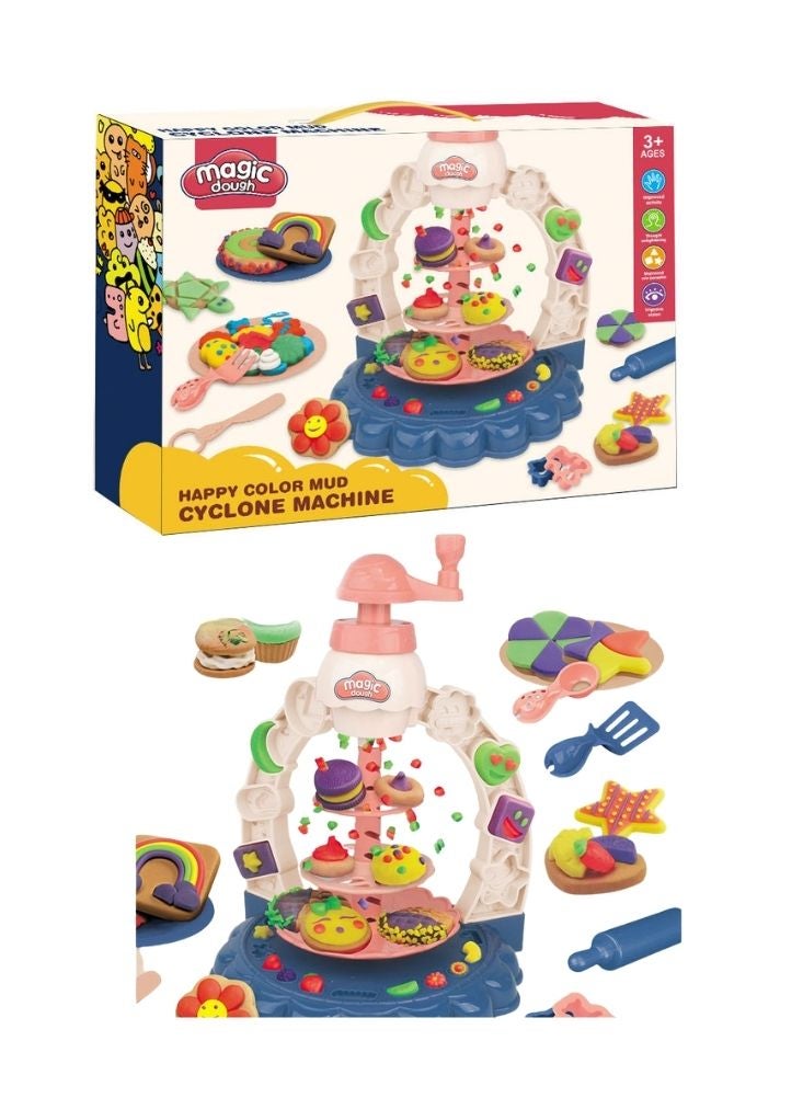 Magic Dough Happy Color Cyclone Dessert Machine Playset with Molds and Creative Accessories - Image 1